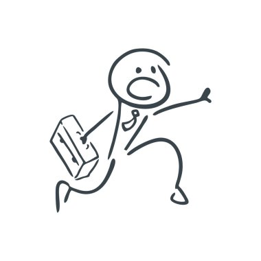 işçi çizim vektör çizimi çalışıyor