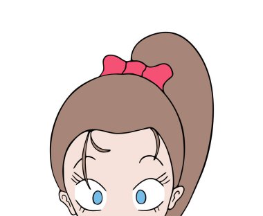 kadın baş vektör illüstrasyonu