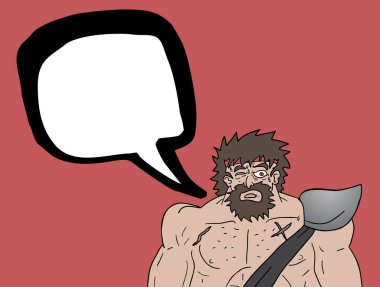 Konuşan barbar vektör çizimi