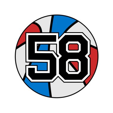 58 numaralı basketbol sembolü.
