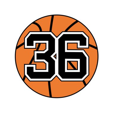 Basketbol sembolü 36 numara.