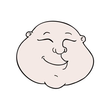 komik kel adam vektör çizimi