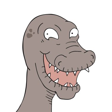 Komik dinozor çizimi