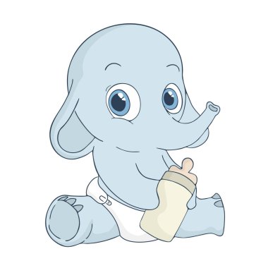 tapılası bebek fil vektör illüstrasyonu