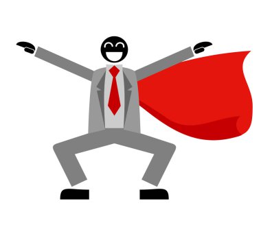 businessman hero vector illustration