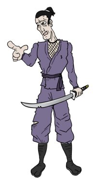 tehlike ninja vektör illüstrasyonu