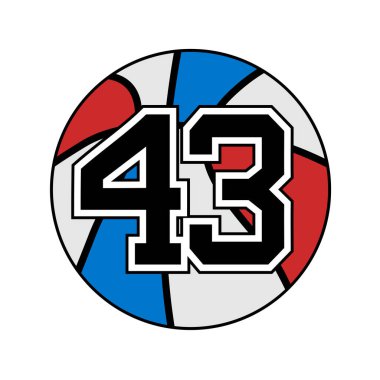 Kırk üç numaralı basketbol sembolü.