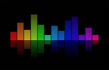 ses müzik çubukları vektör illüstrasyonu