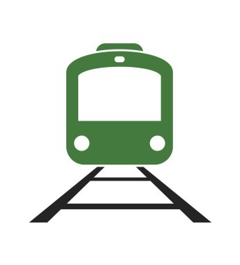 Tramvay ikonu vektör illüstrasyonu