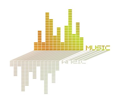 Ses çubuğu vektör illüstrasyonunun tasarımı