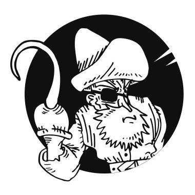 Korsan simgesi vektör illüstrasyonu