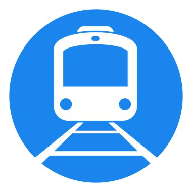 Tramvay ikonu vektör illüstrasyonu