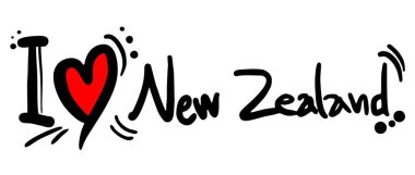 Yeni Zeland vektör illüstrasyonunu sev