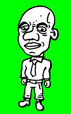 Komik işçi vektör illüstrasyonu