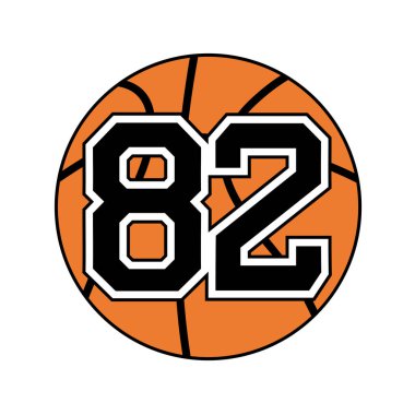 82 numaralı basketbol topu.