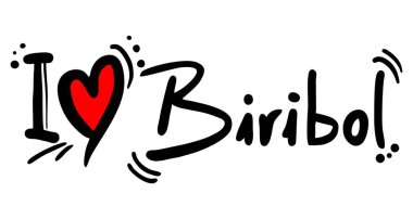 Biribol vektör illüstrasyonunu sev