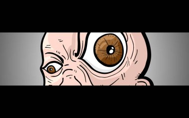 gizemli göz vektörü çizimi