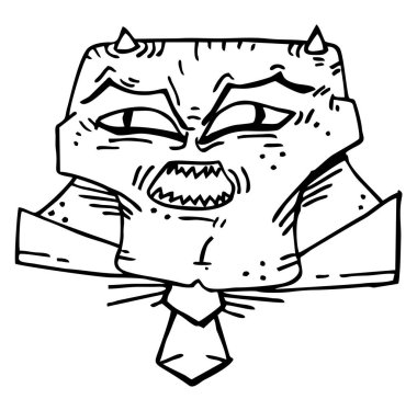 İblis simgesi vektör illüstrasyonu