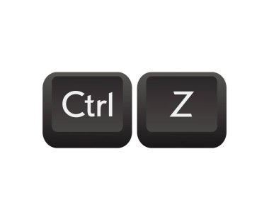 Control and z buttons vector illustration clipart