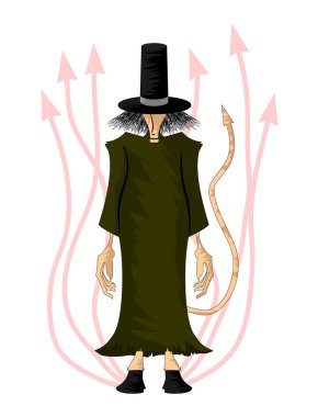 Çizgi film canavarının vektör çizimi