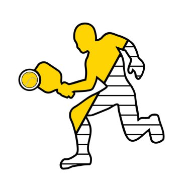 padel spor sembolü vektör illüstrasyonu