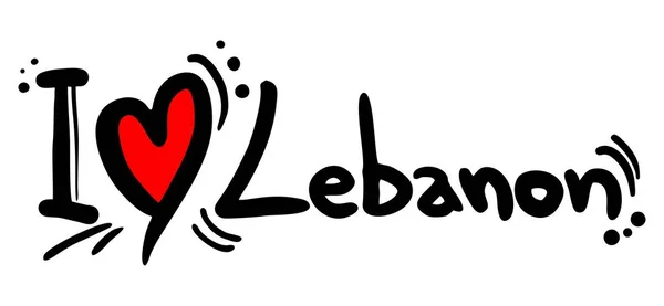 Εικονογράφηση Διάνυσμα Αγάπης Lebanon — Διανυσματικό Αρχείο