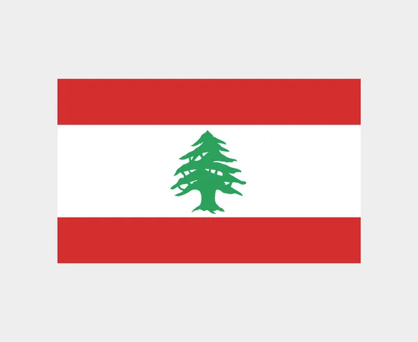 Lebanon Flag Symbol Vector Illustration —  Vetores de Stock