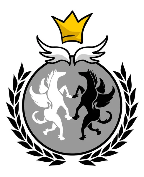 Elegante König Emblem Vektor Illustration — Stockvektor