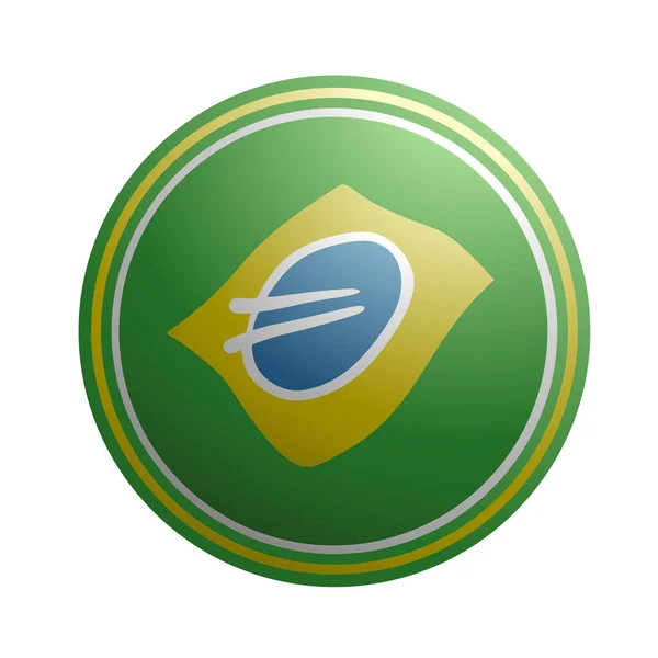 Brazil Icon Vector Illustration — Stock Vector