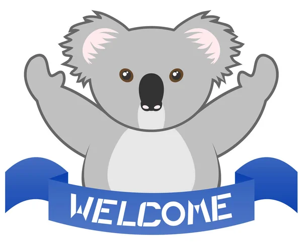 Witamy Wektor Koala Ilustracja — Wektor stockowy