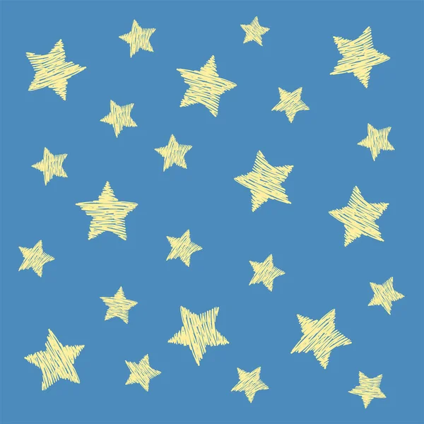 Jolies Étoiles Illustration Vectorielle Fond — Image vectorielle