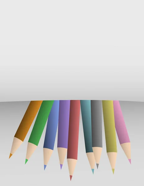 白い背景の鉛筆のベクターイラスト — ストックベクタ