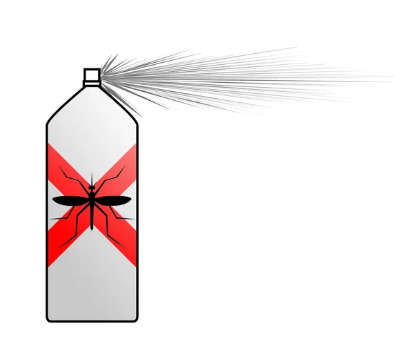 Vector Illustration Mosquito Spray —  Vetores de Stock