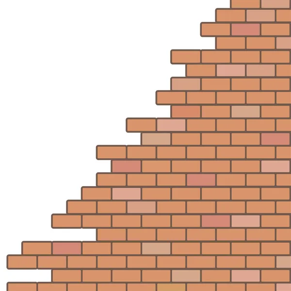 Backsteinmauer Gebrochen — Stockvektor