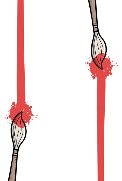 Röd Penna Vektor Illustration — Stock vektor