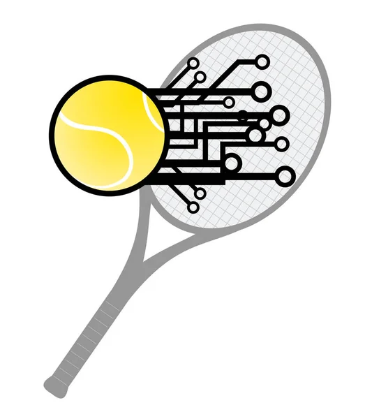 Modernes Tennis Schlagerspiel — Stockvektor