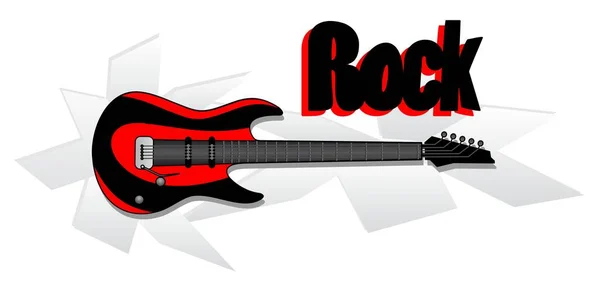 Gitar Müzik Enstrümanları Müzik Rock Arka Planı — Stok Vektör