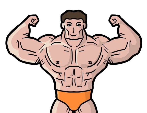 Bodybuilder Fort Illustration Vectorielle — Image vectorielle