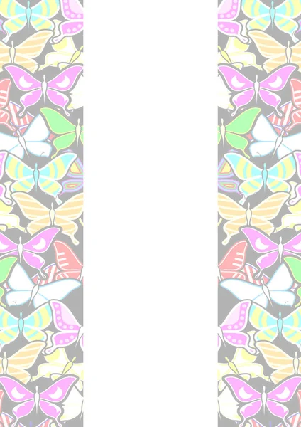 蝶のパターンを持つ抽象的な背景 — ストックベクタ