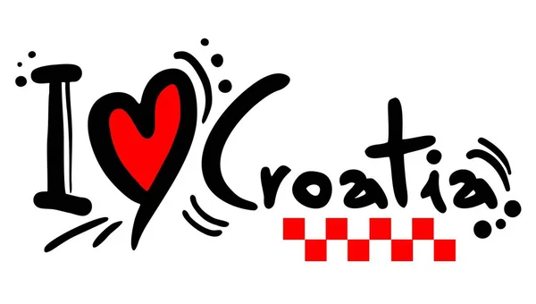 Horvátország Ikon Vektor Illusztráció — Stock Vector