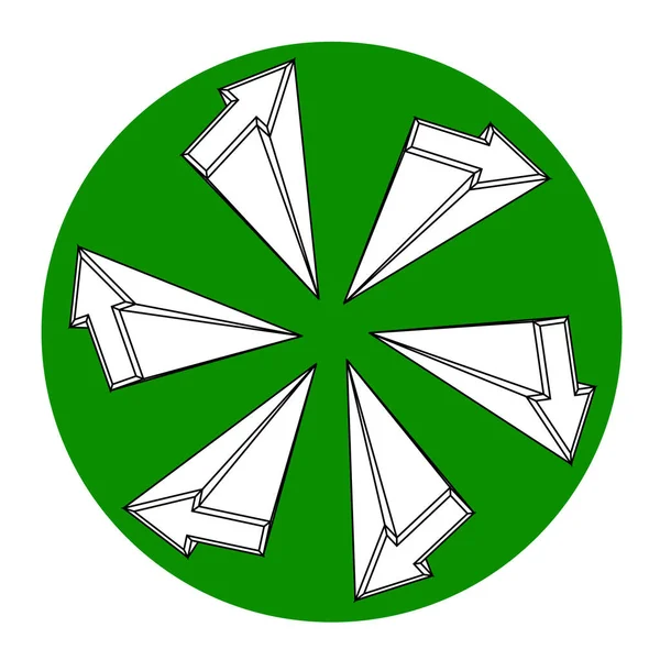 Дизайн Піктограми Зелених Стрілок — стоковий вектор