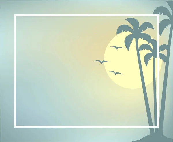 Гарний Літній Пляжний Фон Векторна Ілюстрація — стоковий вектор