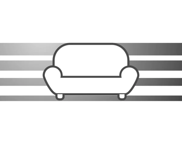 Creative Design Sofa Illustration — Stock Vector