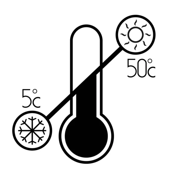 Termómetro Con Ilustración Del Vector Temperatura — Vector de stock