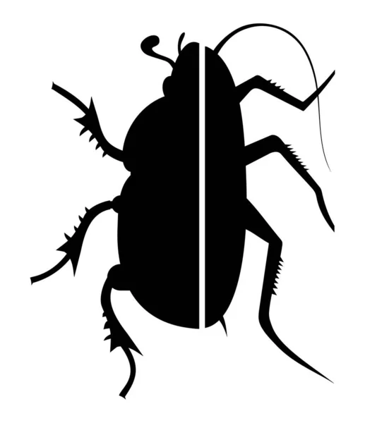 Cockroach Beetle Vector Illustration —  Vetores de Stock