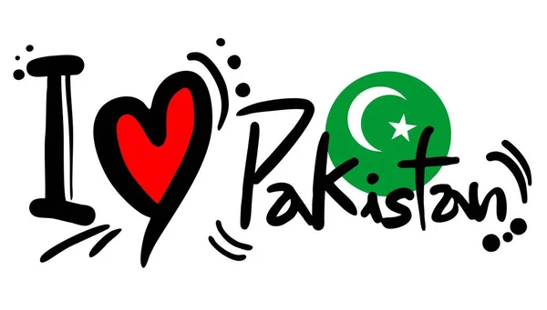 Pakistán Amor Vector Ilustración — Archivo Imágenes Vectoriales