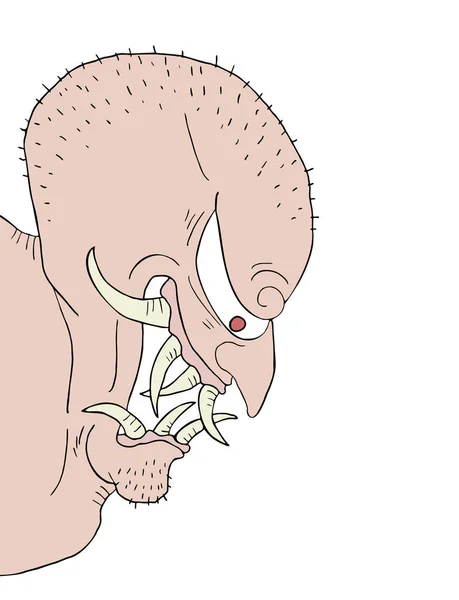 Hässliche Monster Vektor Illustration — Stockvektor