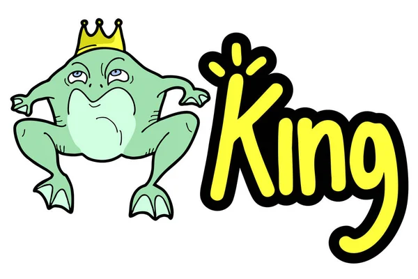 Βασιλιάς Βάτραχος Διανυσματική Απεικόνιση — Διανυσματικό Αρχείο