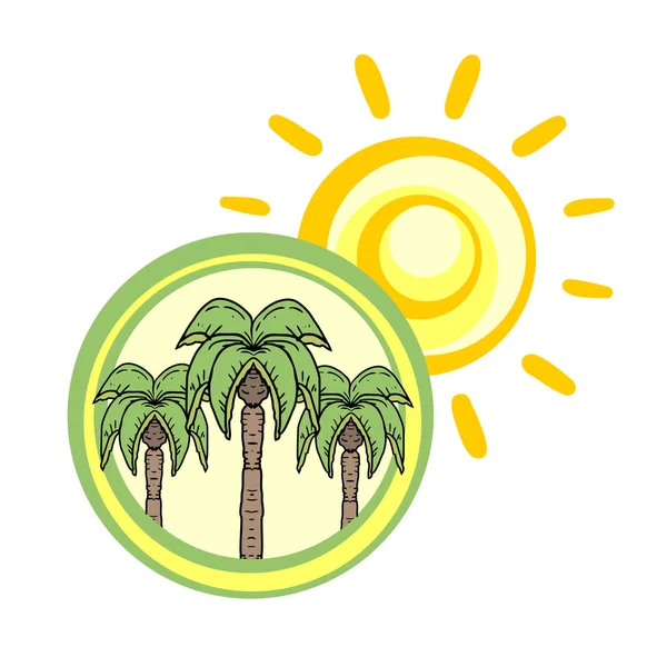 Illustratie Van Palmboomvector — Stockvector