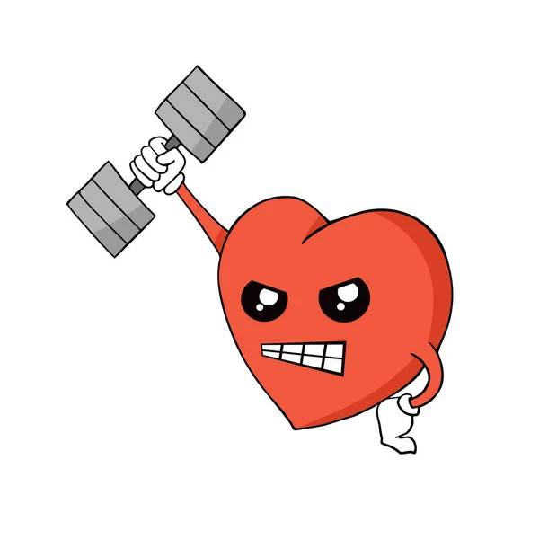 Tělocvična Srdce Vektorové Ilustrace — Stockový vektor